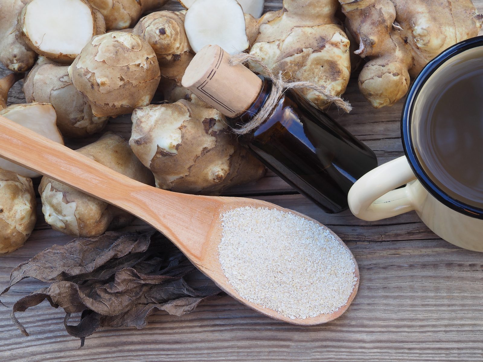 Jerusalem artichoke root and inulin powder